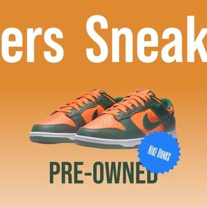 Nike Dunks Orange and Green Sneakers